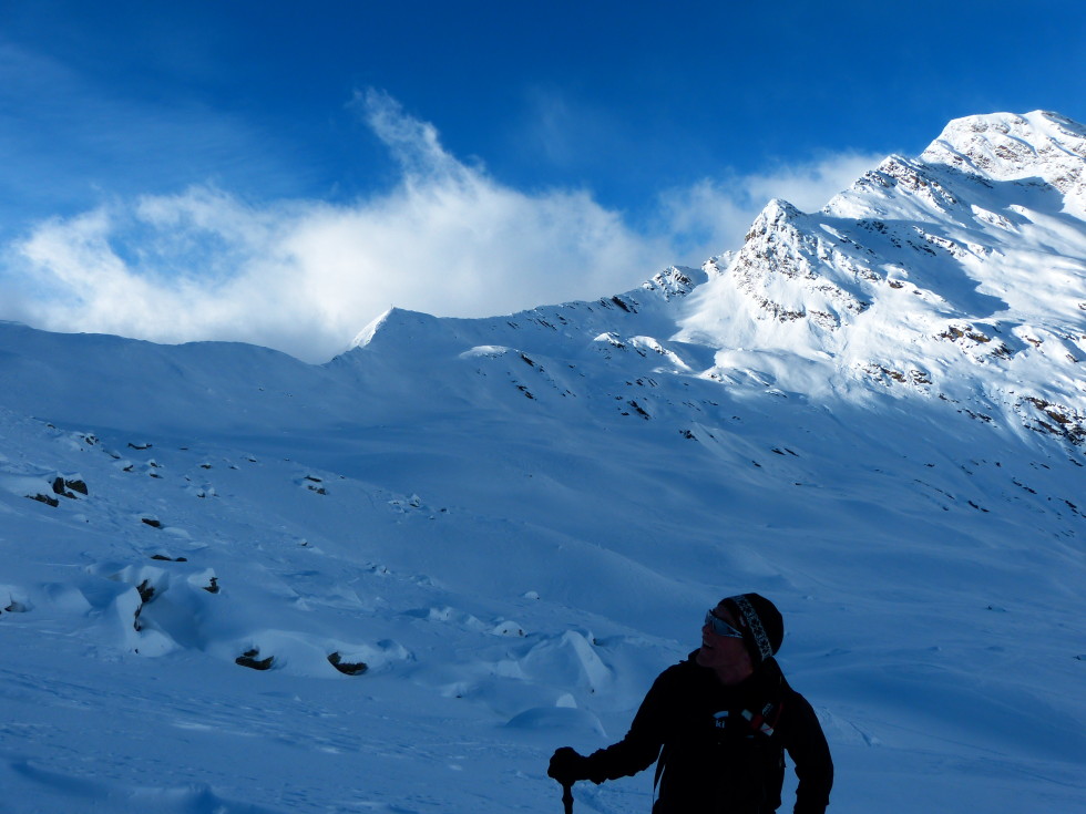 Martin im Gipfelhang der Hochspitze