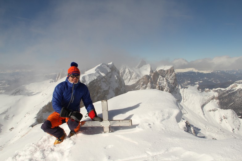 Ich am Gipfel der Östlichen Puezspitze 2913m. ©Martin Wolf
