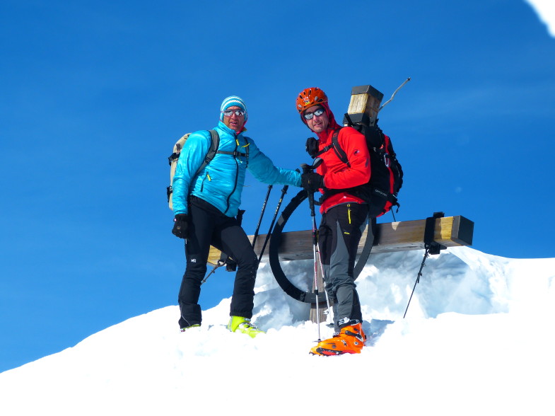 Andi und Christian am Gipfel des Kleinen Lafatschers 2636m