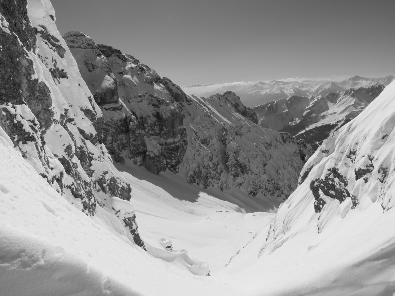 Schneetalscharte mit Blick nach Südtirol
