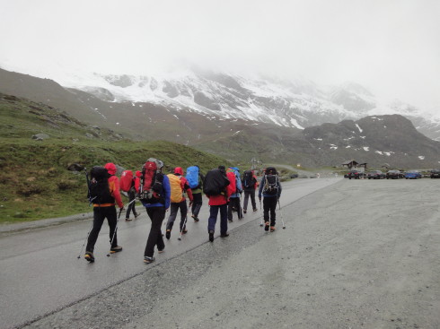 Am Glacier starteten wir motiviert den aufstieg zur Caban de Moiry