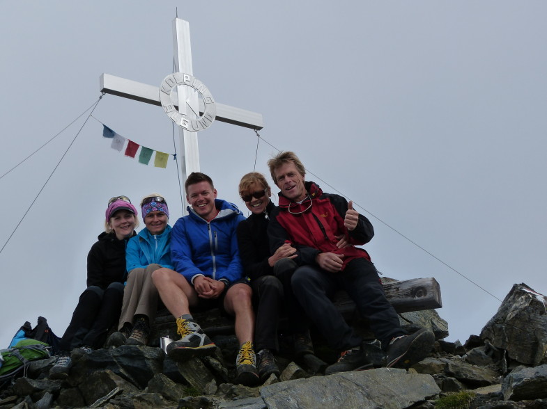 Am Gipfel des Roteck- 3337m Sonja, Marion, ich, Reinhilde und Martin