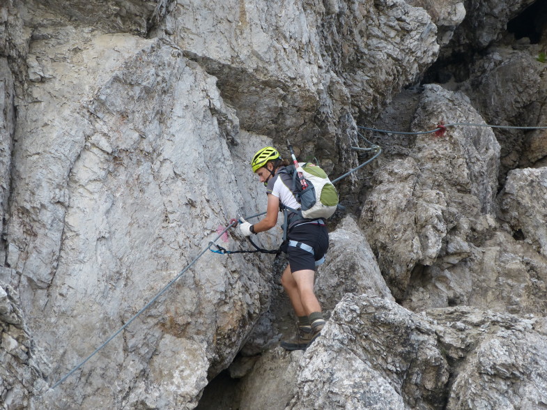 Simon am Klettersteig