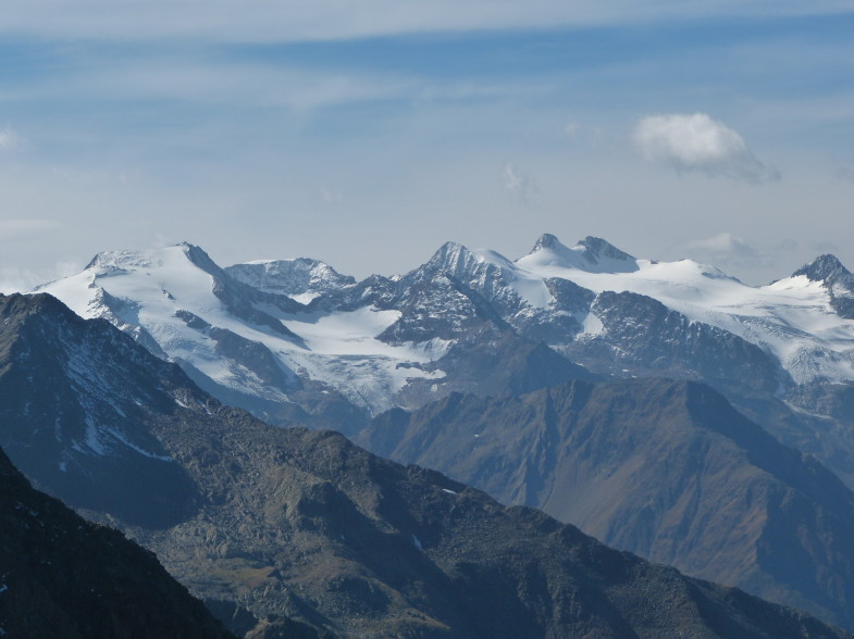 Am Manteler mit Blick zu Freiger, Sonnklar, Pfaff und Zuckerhütl