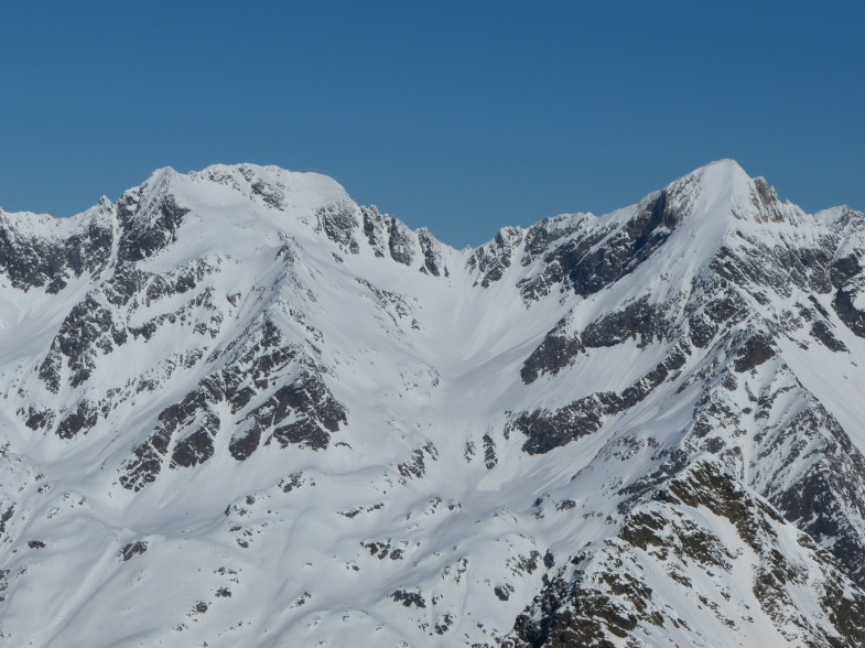 Weißwandspitze (rechts), tolles Skitourengelände