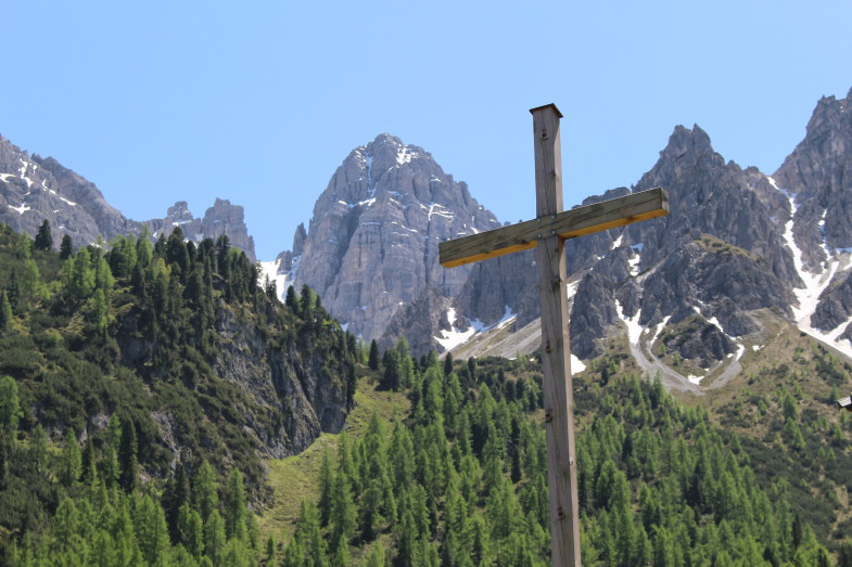 Der Blick zurück zur impossanten Marchreisenspitze