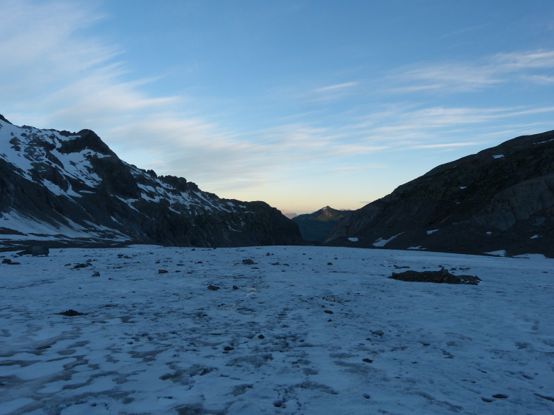 am Glacier De Tre la Tete