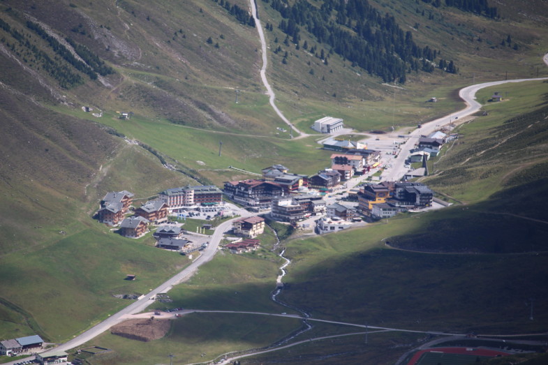 Ortschaft Kühtai vom Gipfel aus
