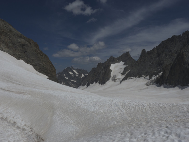 Am Col Ecrins mit Blick talauswärts