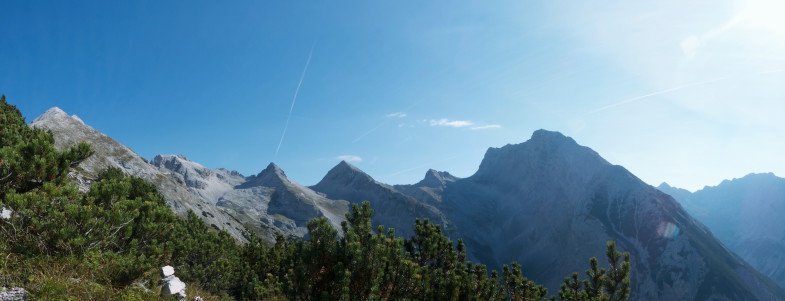 Moserkarspitze in Bildmitte