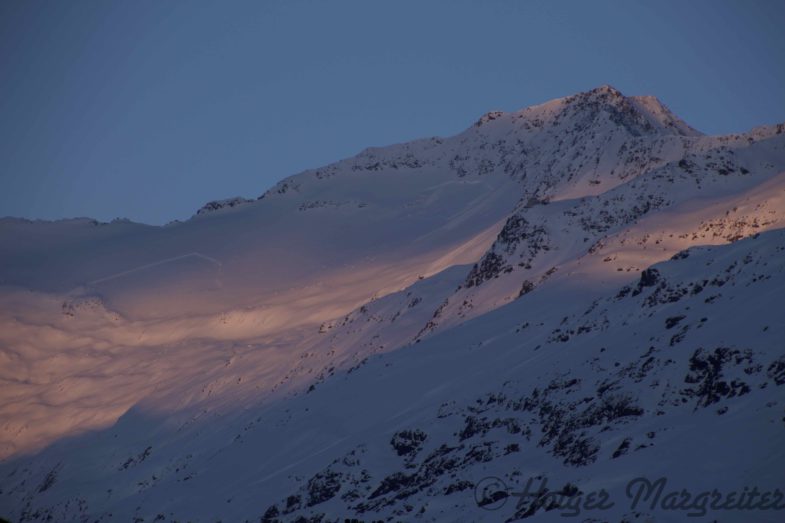 Schneebrett unterhalb der Firmisanschneid