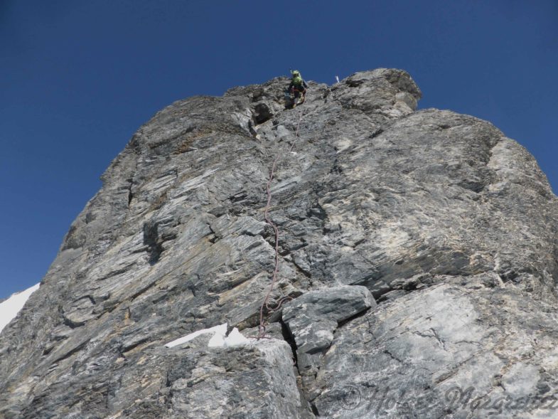 Abseiler am Weg ins südliche Eigerjoch