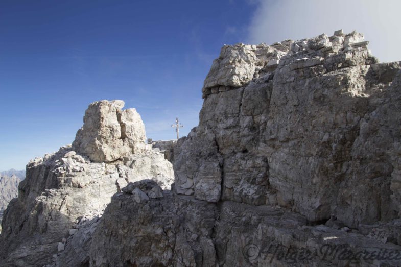 Die letzten Meter zum Gipfel der westlichen Zinne