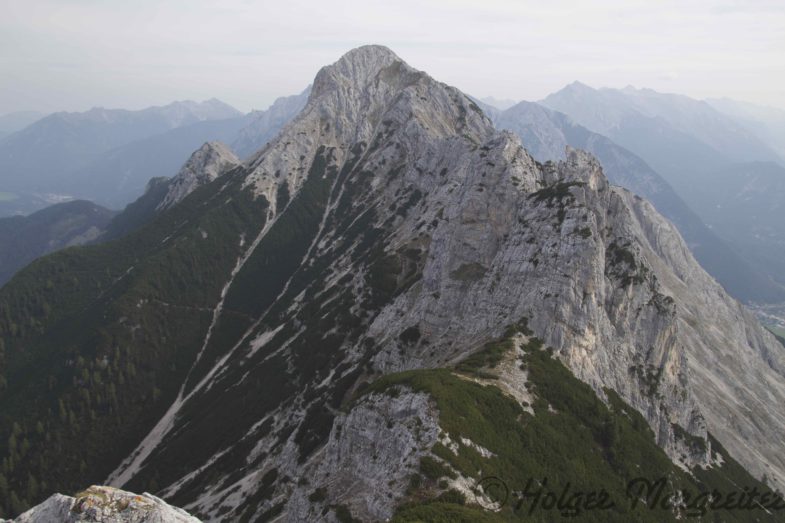 Wieder der Blick retour auf Große und Mittlere Arnspitze