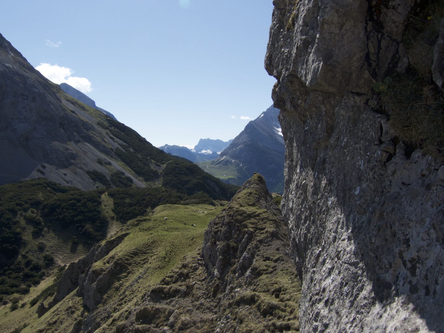Der Blick retour auf den Sattel