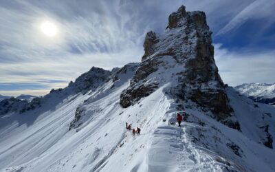 Mit meiner Ortsstelle auf die Serles bei winterlichen Bedingungen- Stubaier Alpen